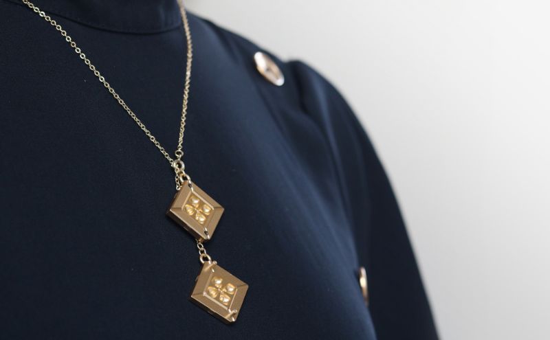 ネックレス モダン×北斎×金型の3wayネックレス【KASANE】 アクセサリー