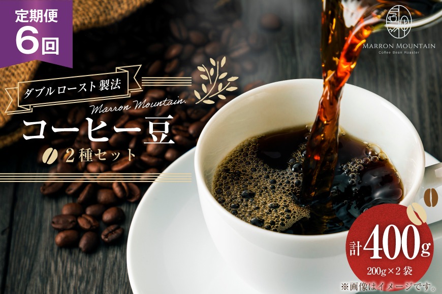 定期便 6回 コーヒー豆 2種セット 200g×2袋 [株式会社MARRON MOUNTAIN