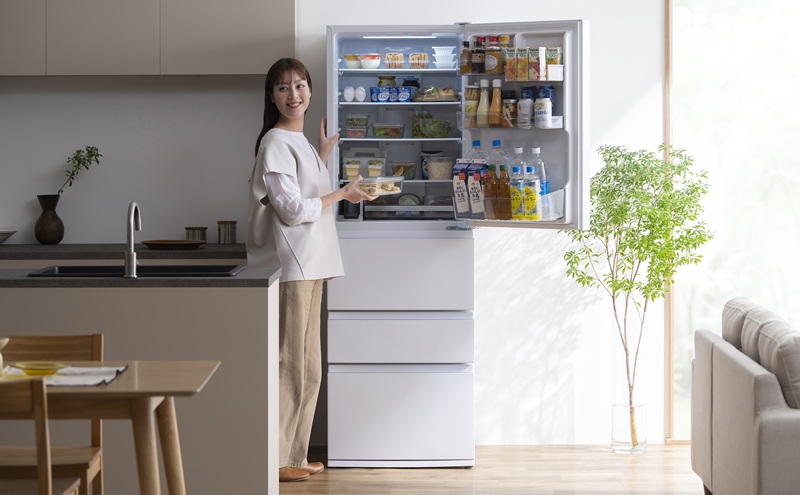 冷凍冷蔵庫 370L 自動製氷機能付 IRSN-I37A-W ホワイト 冷蔵庫 370L