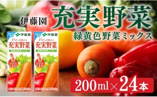 野菜ジュース 伊藤園 充実野菜 緑黄色野菜ミックス（紙パック） 200ml