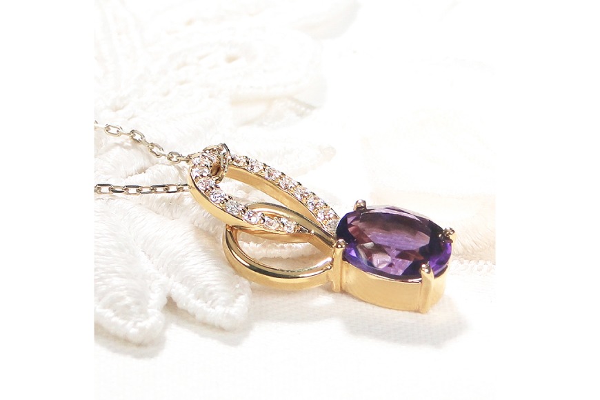 w*e様 4℃ ダイヤモンド　アメジスト　ネックレス 楽天市場】工藤嘉子 K18WG ホワイトゴールド ネックレス