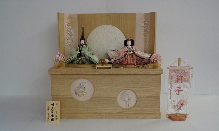 収納飾りセット“有明”】人形作り40年 “平安天鳳”作 極上有職織物 京の