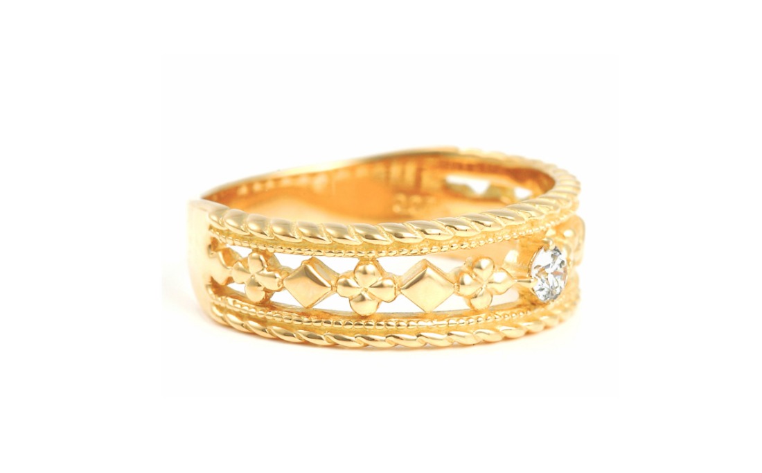 セブン クラブ ダイヤリング 0.07CT R3987DI-Y イエローゴールド