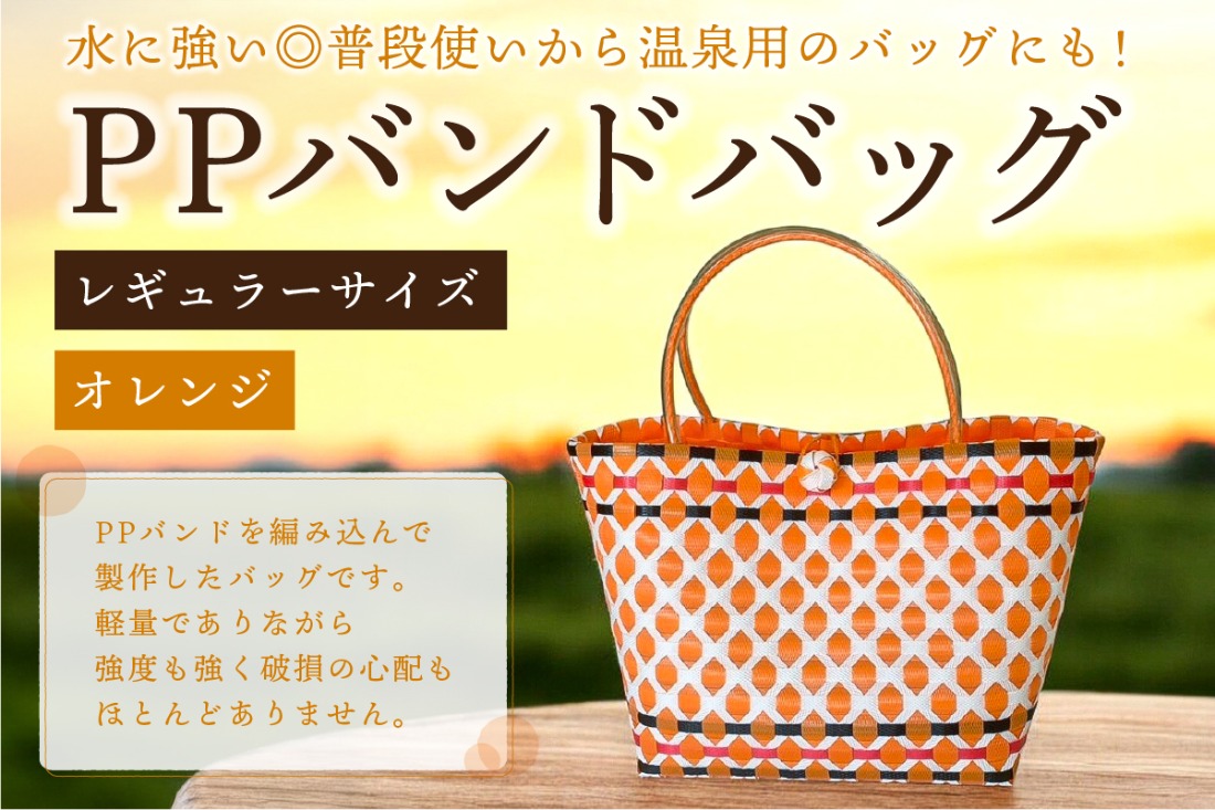 PPバンドバッグ（レギュラーサイズ）色：オレンジ 【0036-001-1