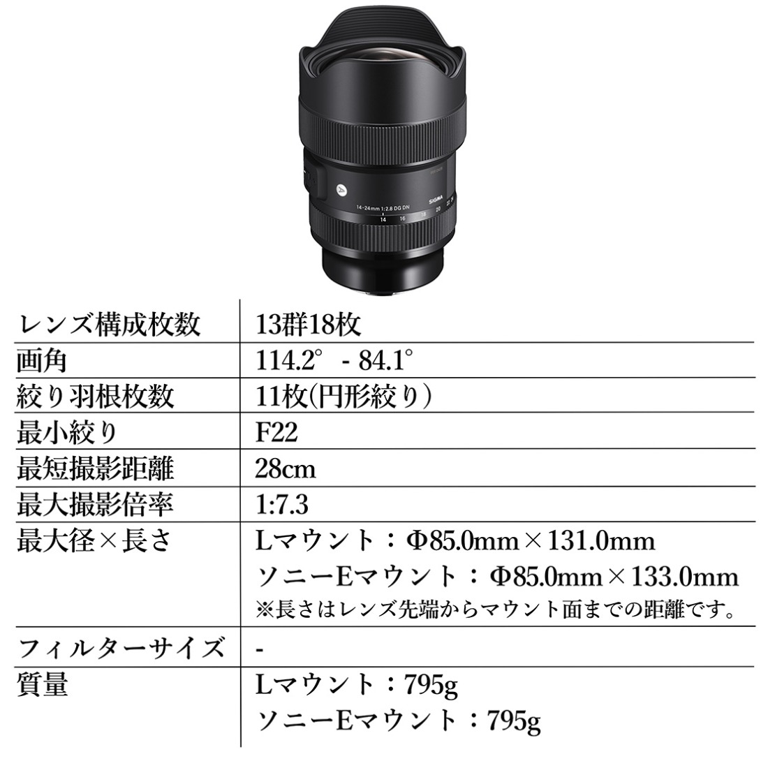 SIGMA 14-24mm F2.8 DG DN | Art【Lマウント用】カメラ レンズ 家電