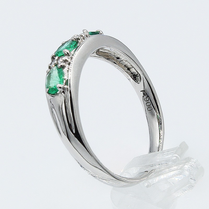 エメラルド リング 0.5ct Pt900 (12527) 指輪 リング エメラルド