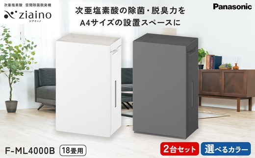 2台セット・選べるカラー／パナソニック 次亜塩素酸 空間除菌脱臭機