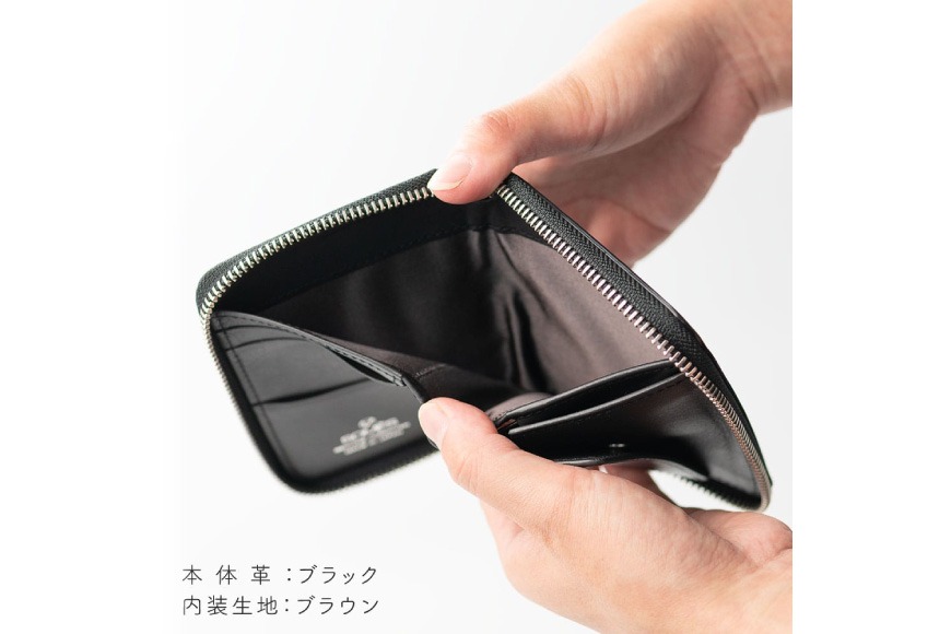 SOMES 財布 ラウンド 札入れ （ブラック）DM-09 [ソメスサドル 北海道