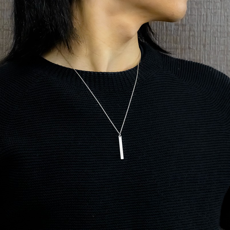 純プラチナ ペンダントトップ 造幣局検定刻印付 pt999 バーネックレス