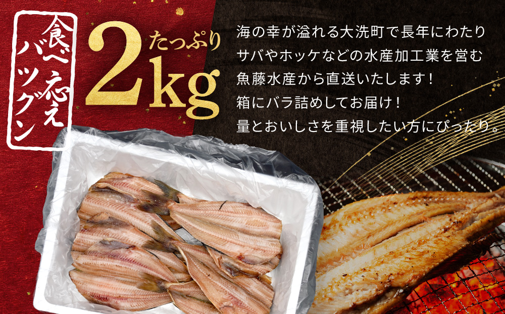 ほっけ 干物 2kg 箱詰め 縞ほっけ 開き ひもの 大洗町 焼魚 焼き魚 魚