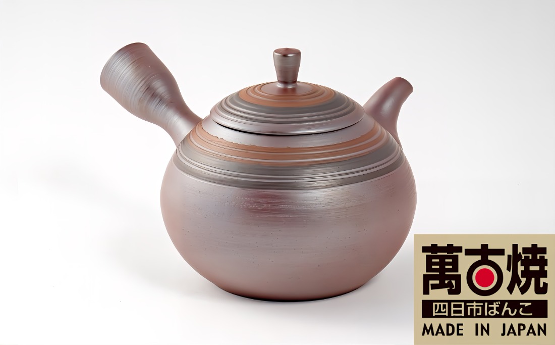 笑酔　万古焼　急須 萬古焼（ばんこやき）】醉月陶苑 窯印急須（彩りコマ） -[G593-2