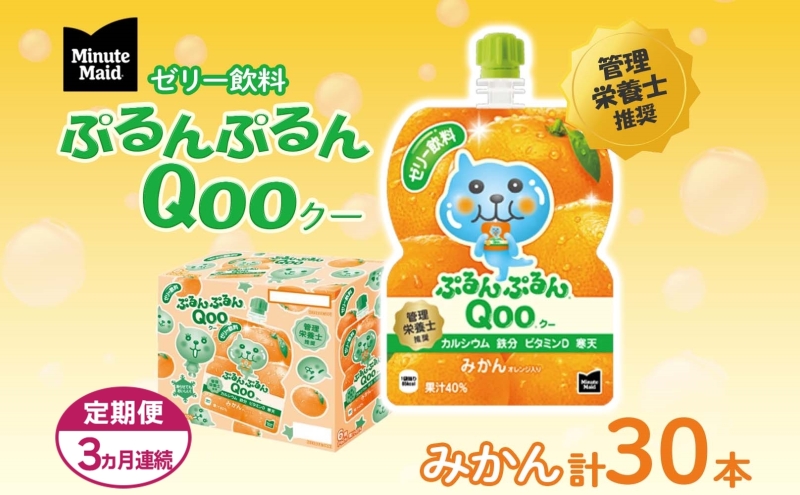 2026年9月末で掲載終了】定期便 3ヵ月 ゼリー ミニッツメイド