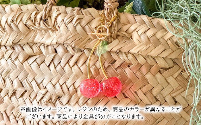 さくらんぼ バッグチャーム グラデーションピンク アクセサリー