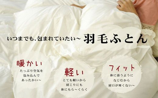 41-1】ザ・羽毛布団 プレミアムゴールドラベル シングル 150×210cm