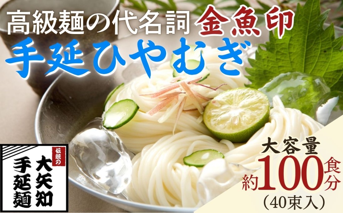 TV番組 マツコ＆有吉 かりそめ天国 紹介店】「金魚印」手延ひやむぎ 40