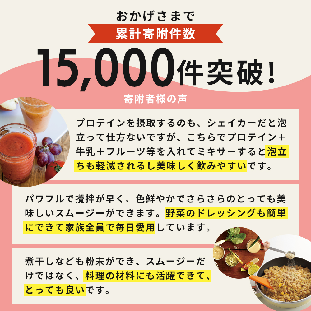 ドクタースムージー 400ml ] レシピ付き 真空スムージー ミキサー