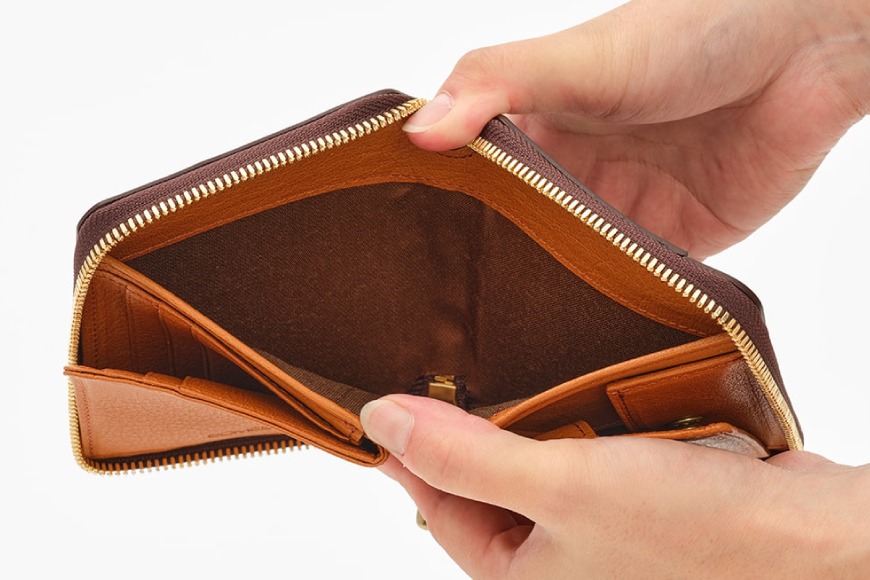 SOMES ラウンド 二つ折り 財布 (ブラウン) WF-27 [ソメスサドル 北海道