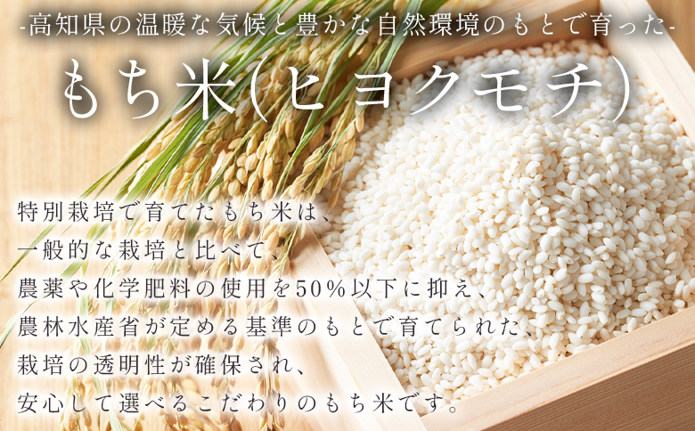 高知県産もち米 ２０キロ Ｒ7年11月精米香り豊か！✨粘り良し！✨ もち米 2kg 【令和8年産】高知県香南市産 特別栽培米 nu-0017（高知県