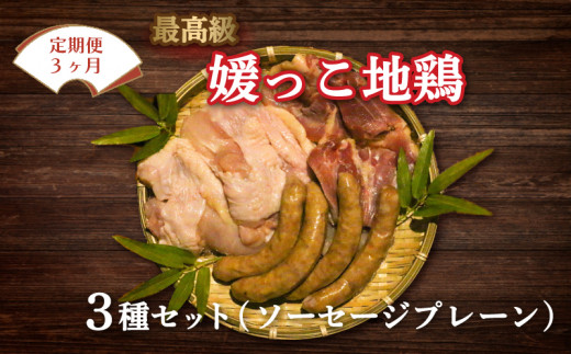 定期便 3回 数量限定 最高級 ブランド 地鶏 媛っこ地鶏 セット3種