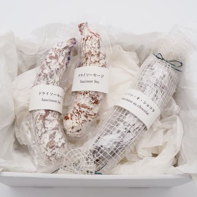 おつまみソシソンセット】白カビドライソーセージ2本 ソシソンショコラ