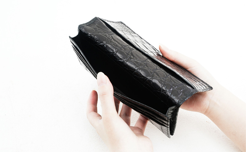 長財布 メンズ ブラック マットクロコ 財布 レザー 革 本革 革製品