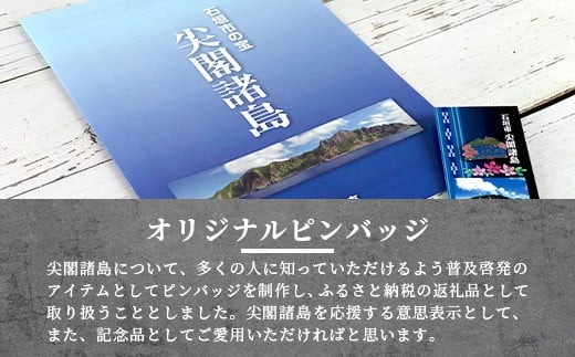 石垣市 尖閣諸島 オリジナルピンバッジ 1個 【「尖閣諸島を応援する
