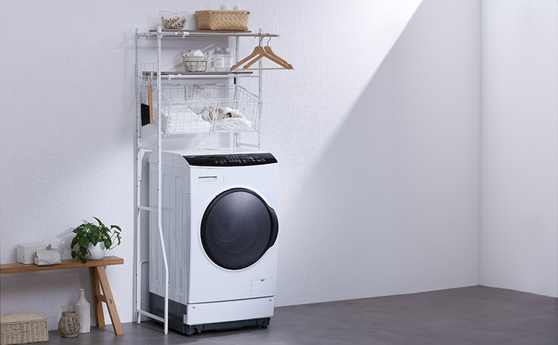 ランドリーラック バスケットも置ける 大きめ insdenki-y_p105745