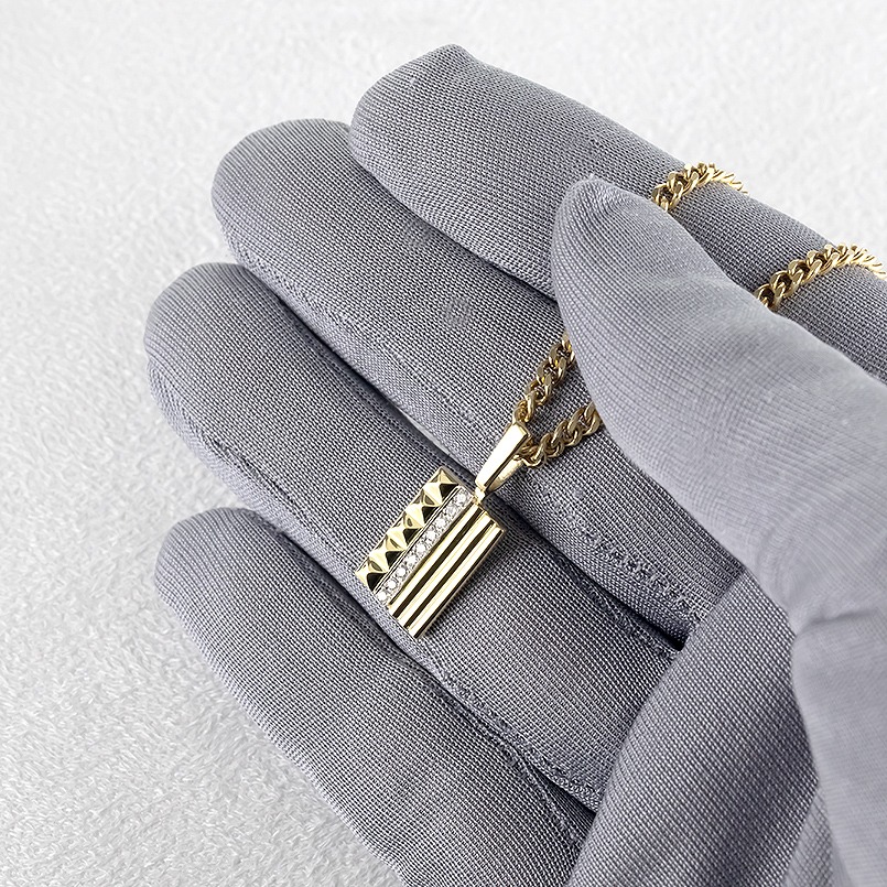 18金 プラチナ ペンダントトップ ダイヤ プレート ネックレス 18k