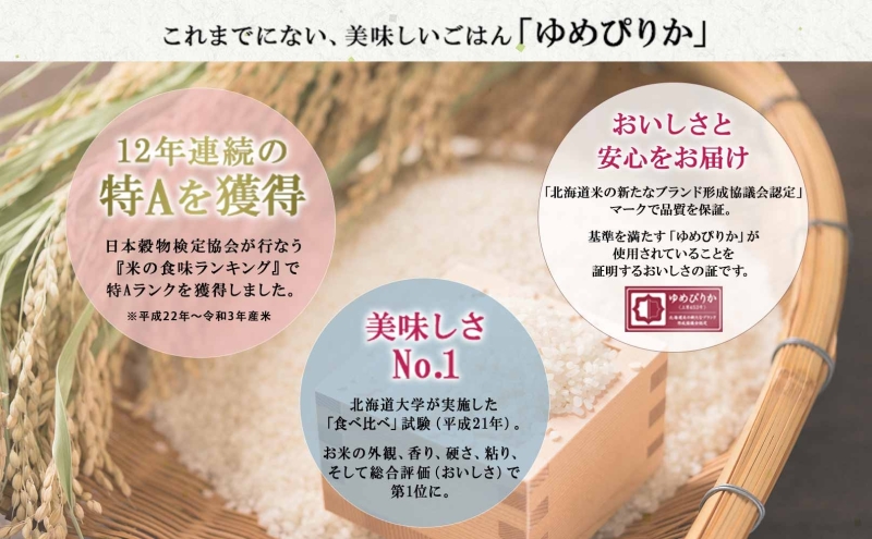 北海道産 ゆめぴりか 無洗米 2kg 米 特A 獲得 白米 お取り寄せ ごはん