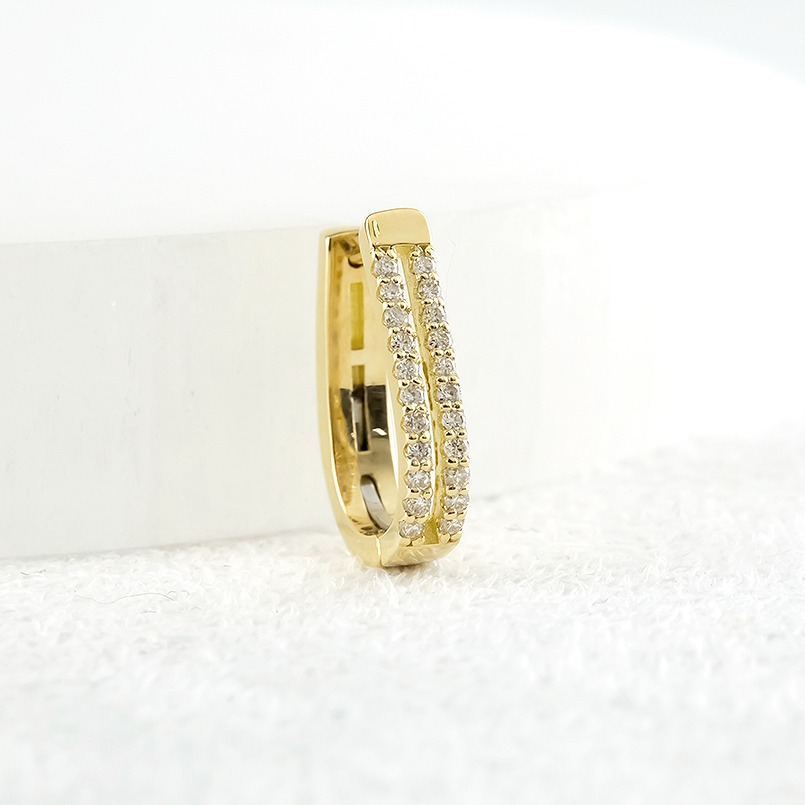 18金 フープ ピアス 18k ダイヤモンド フープピアス レディース 大きめ