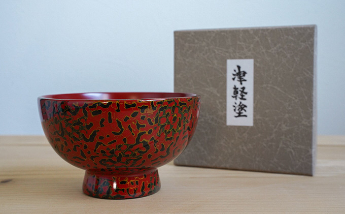津軽塗 汁椀1客・唐塗 赤上 食器 工芸品 伝統技術 手作り （青森県鶴田