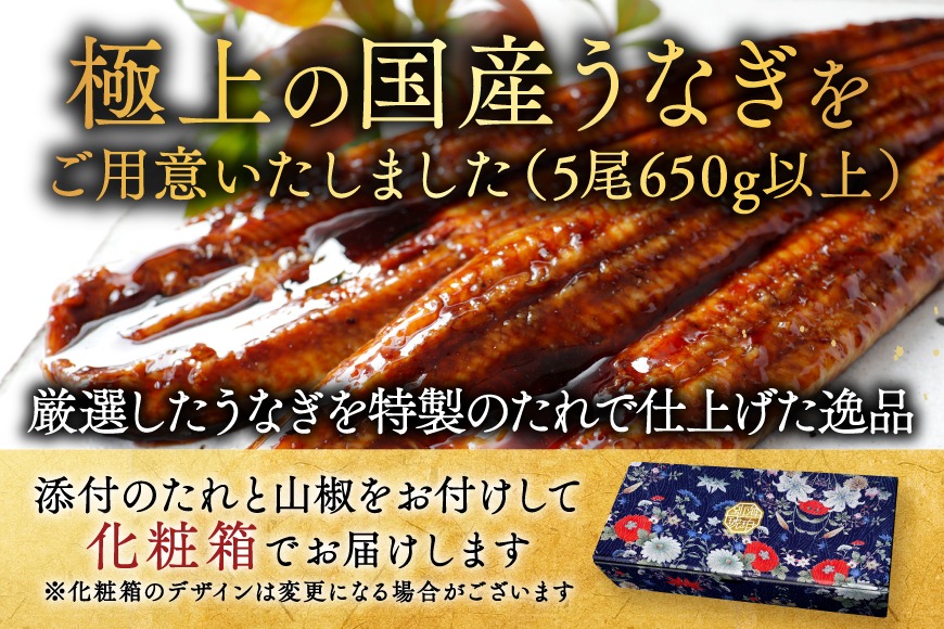国産 特上うなぎ(130g×5尾)【OT000OA50】（北海道別海町） | ふるさと