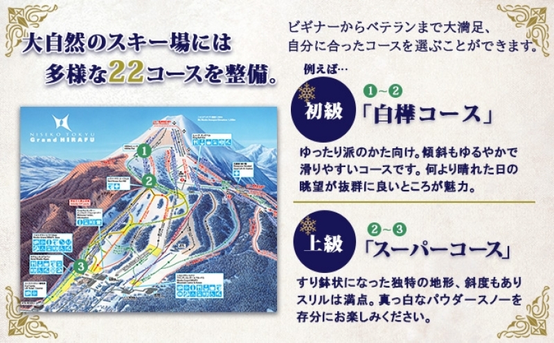 CF】北海道 ニセコ東急グラン・ヒラフスキー場 ヒラフHANAZONO共通1日