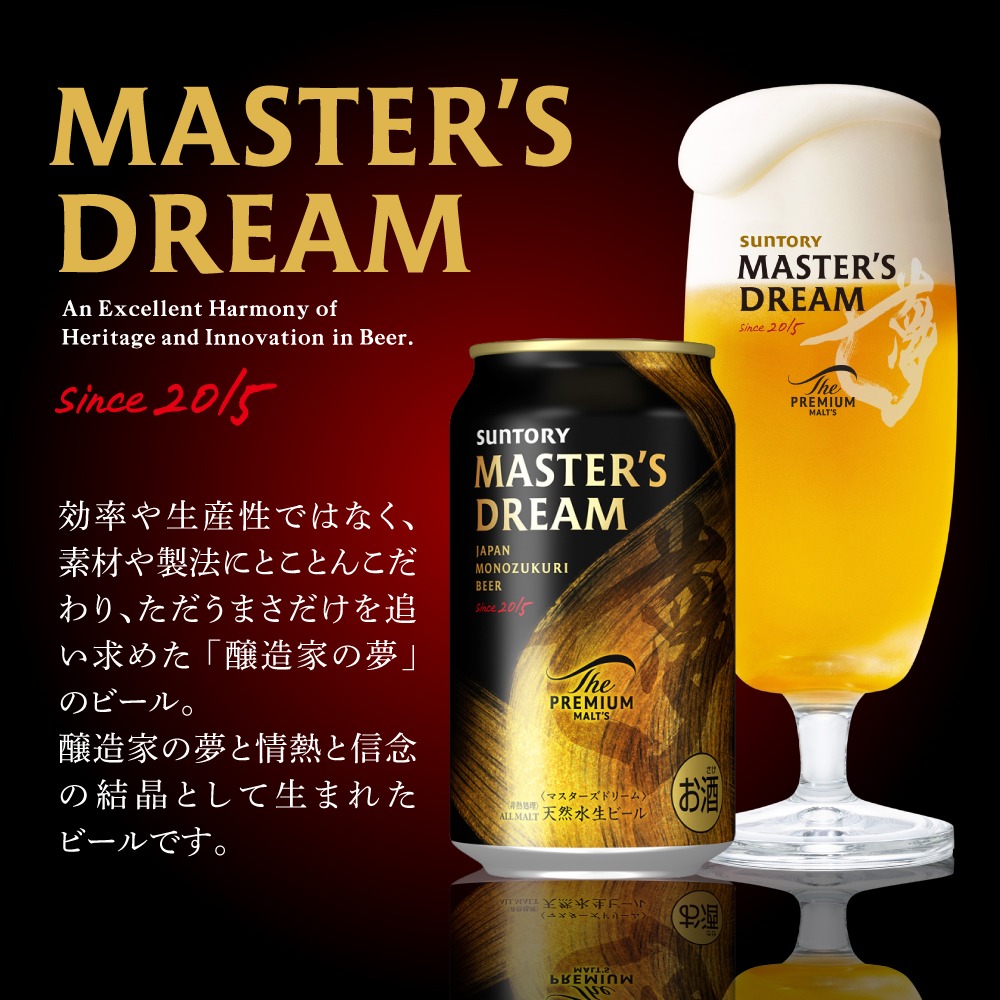 2ヵ月定期便】2箱セット サントリー マスターズドリーム 350ml×24本 2