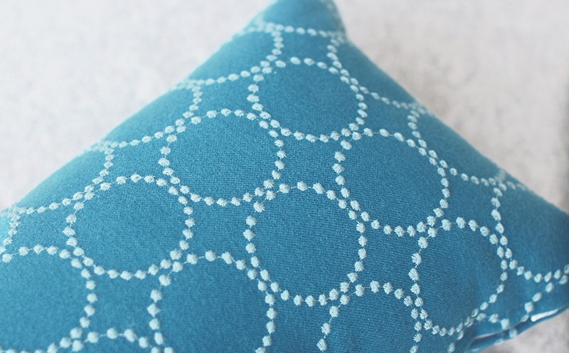 選べるカラー 】 ミニクッション 長方形 タンバリン生地 ブルー グレー