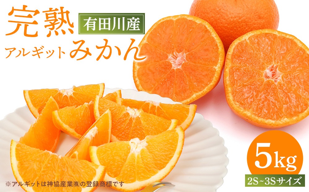 完熟 小粒 アルギット みかん 5kg 2S ～ 3S サイズ | 先行予約