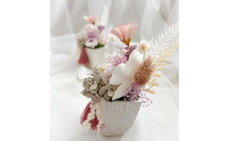 プリザーブドフラワーの仏花 「想花（おもいばな）」 2個セット