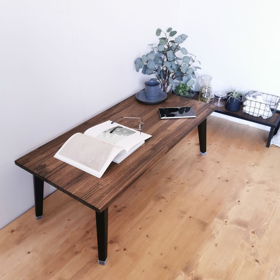 ダークブラウン 木製 長方形ローテーブル サンコウ リビングテーブル ロデオ 幅150cm 長方形 ローテーブル 座卓