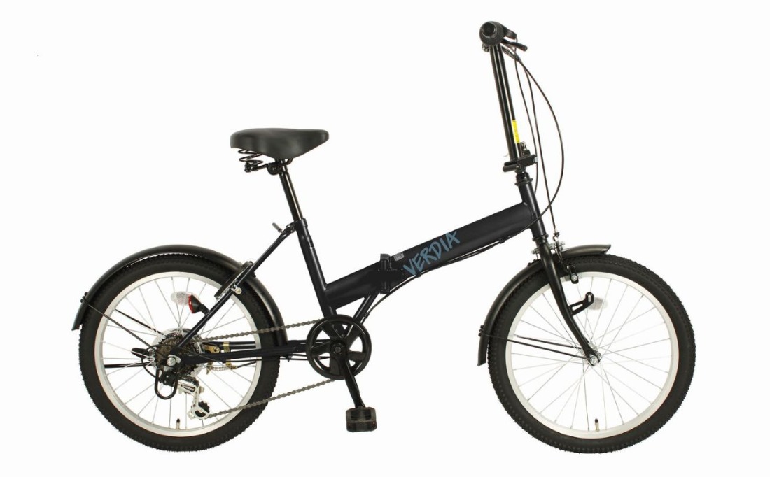 VERDIA 20インチ 折りたたみ自転車 Black 送料無料 全国配送離島含