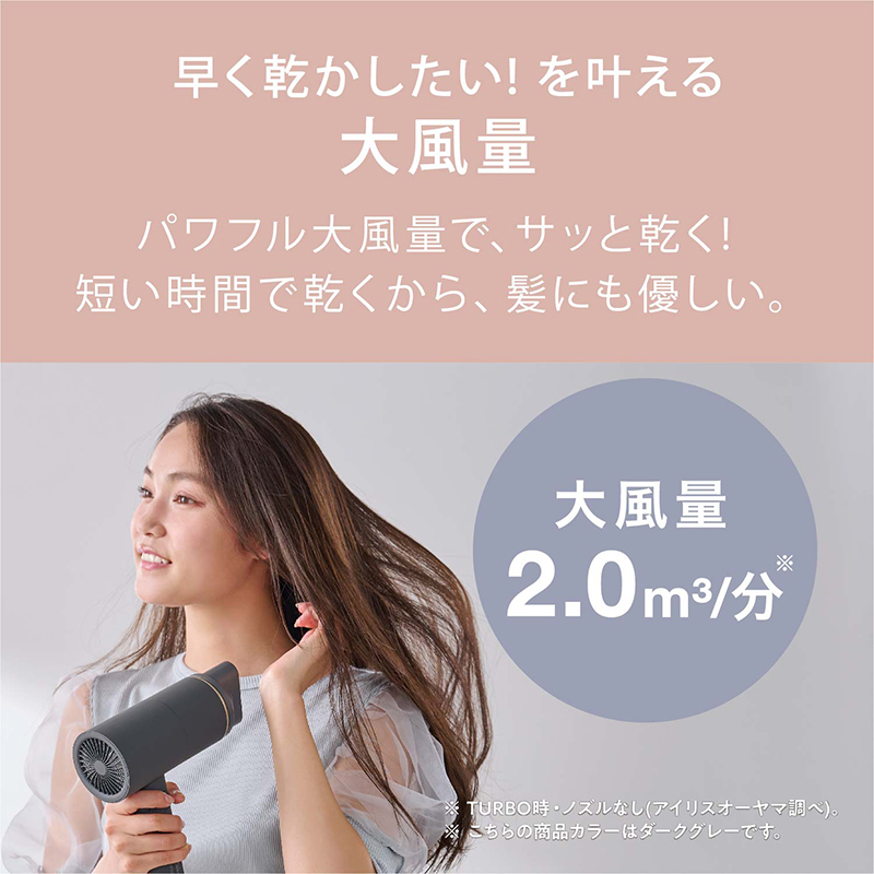アイリスオーヤマ ドライヤー HDR-M201-A ブルー ミコラ MiCOLA イオン