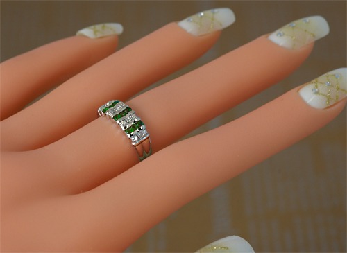 エメラルド リング 0.3ct Ag900[Pt100] (12514) 指輪 リング