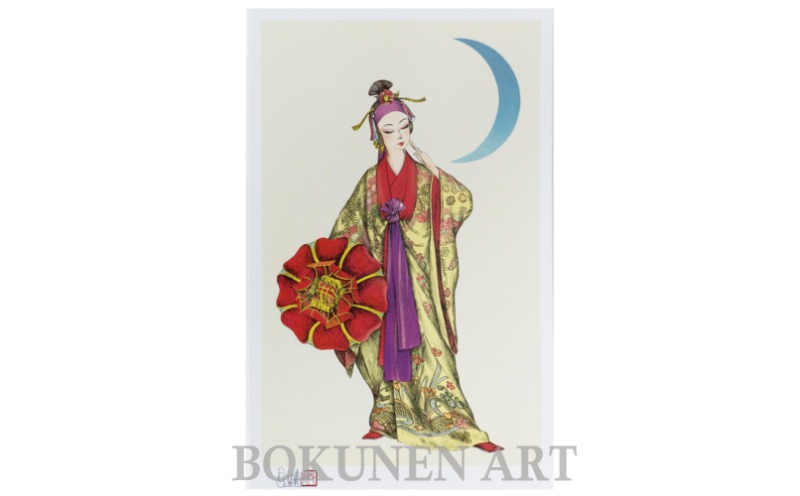 超特価】 FUSAO作 額装品 サイン 91/300 古いリトグラフ 生け