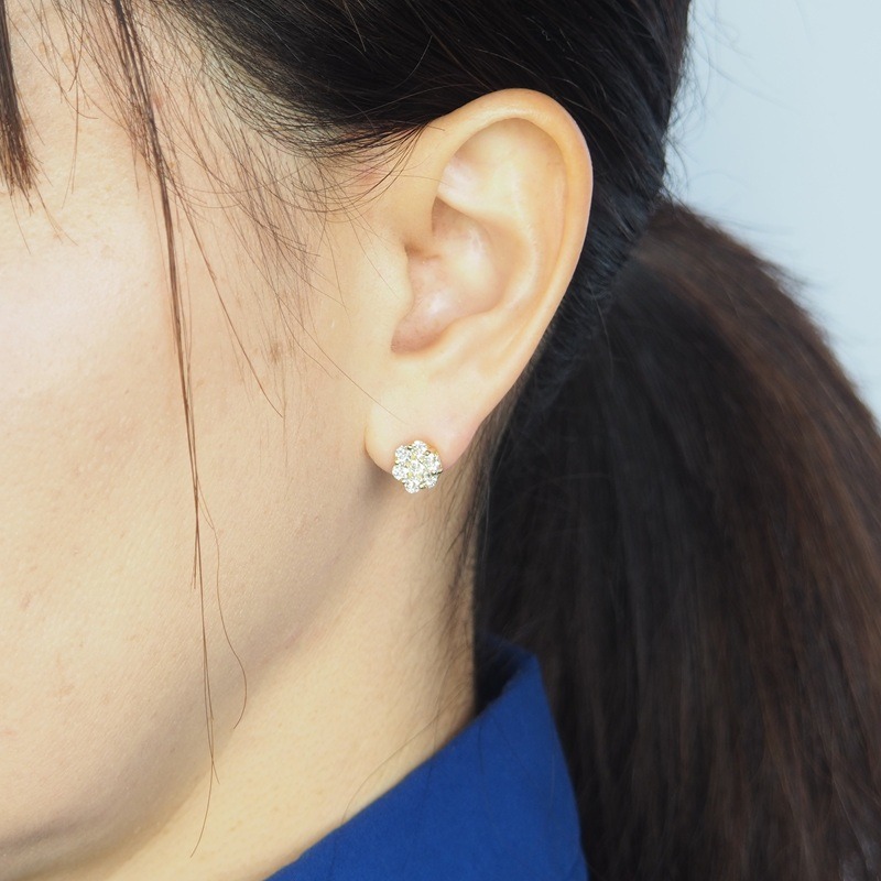 K18 1.00ct ダイヤモンド ピアス FP-000329 SWBT022-k18（山梨県昭和町