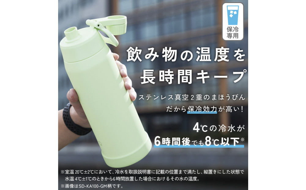 象印 ステンレスクールボトル 「 TUFF 」 SDKA100-HM ミスティグレー