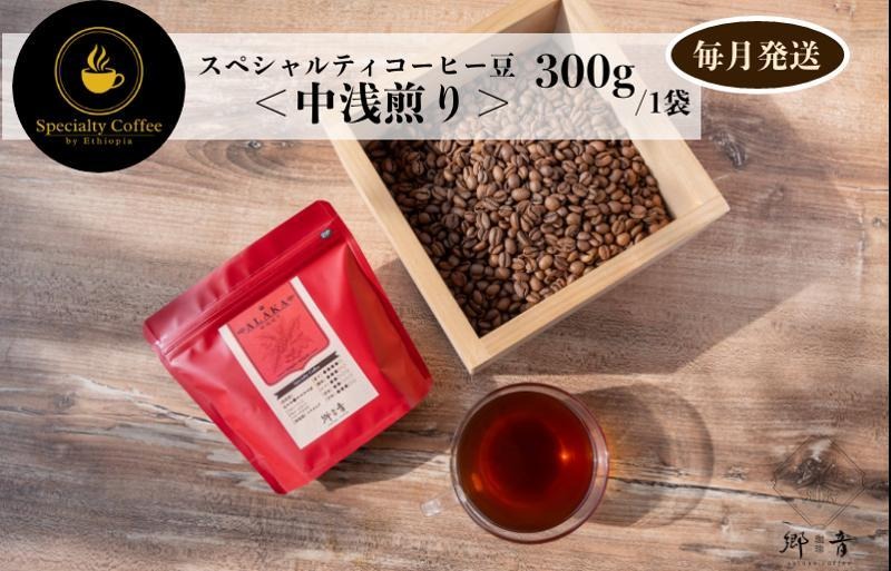 099Z511 スペシャルティコーヒー焙煎豆 中浅煎り 300g 定期便 全12回