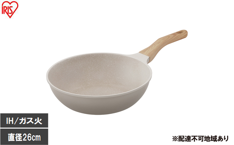 ナチュかるフライパン炒め鍋26cm IH・ガス火対応 NTL-W26MO