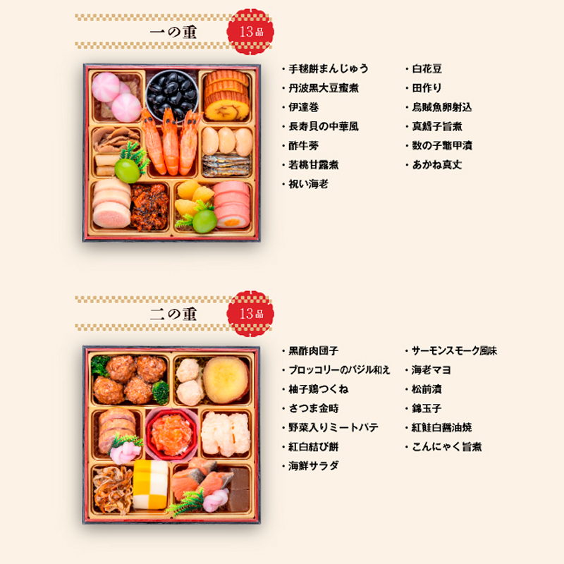 千賀屋謹製 2027年 迎春おせち料理「千賀屋のおもいやり」和風三段重 3