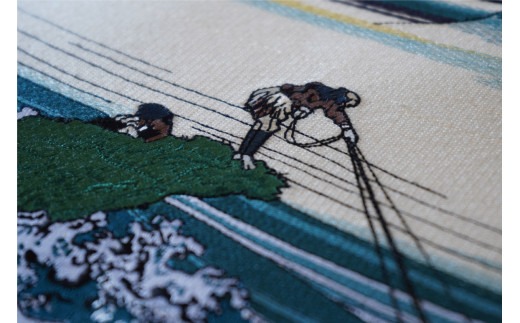 希少額縁付き　富士山　刺繍アート 刺繍絵画 富士山 額縁付 「富士の刺繍絵1」 新倉山浅間公園