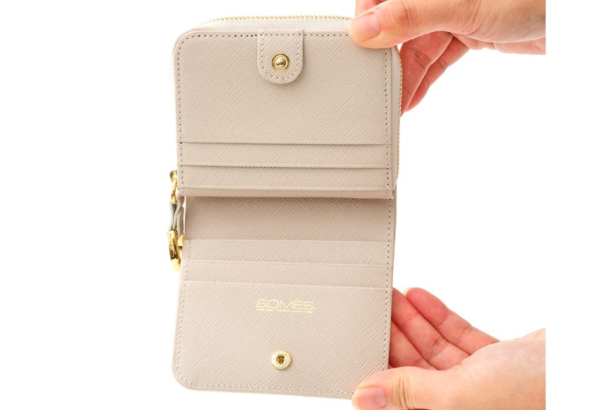 SOMES 二つ折り財布 （アイボリー）PT-75 [ソメスサドル 北海道 砂川市