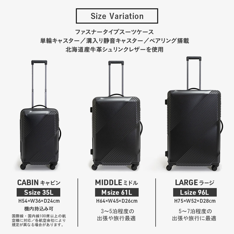 y43 Glide 100％リサイクルシェルスーツケース キャリーケース CABIN